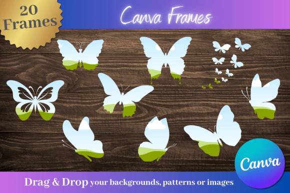 20 Canva Butterfly Frame Templates: Creative Design Assets