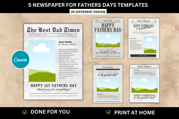 5 Fathers Day Newspaper Templates: A Designer's Guide