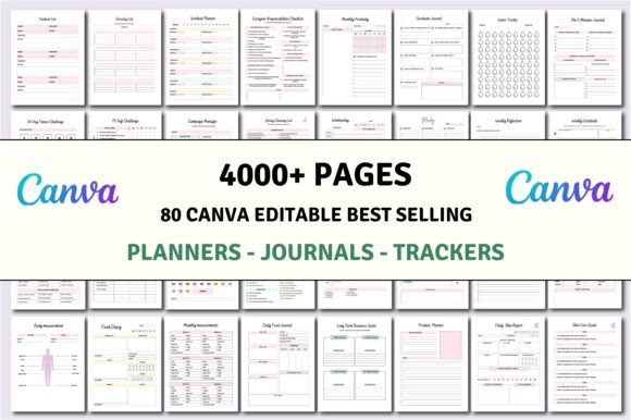 80+ Editable Templates | KDP Interiors: A Creative Toolkit for Every Planner