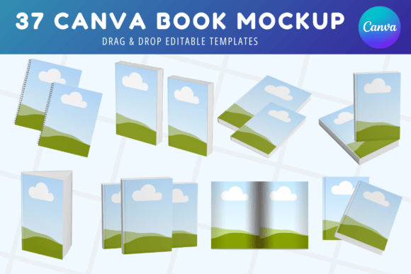 Canva Editable Book Mockup Templates for Authors