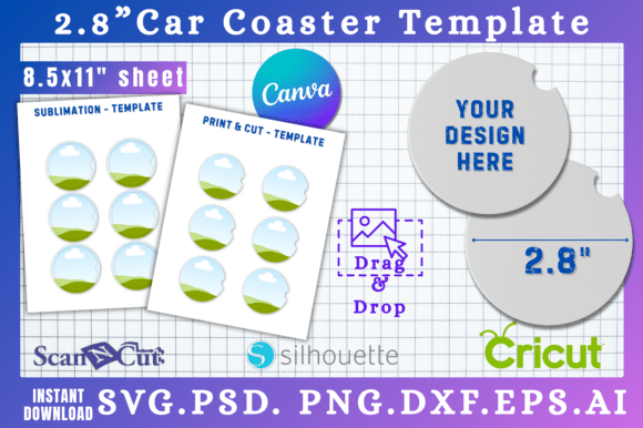 Designing Personalized Car Coasters with Canva & SVG Templates