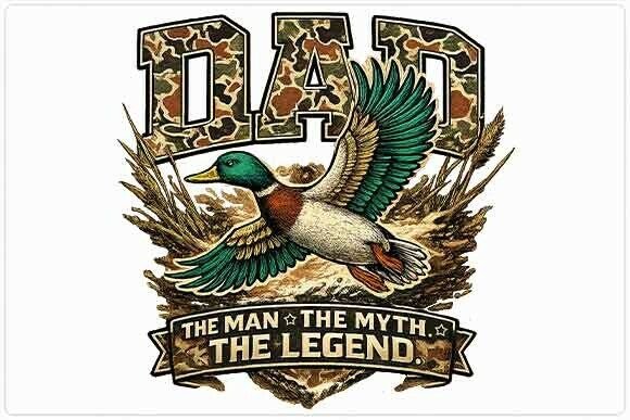 Legendary Duck Hunting Dad: A Graphic for the Outdoorsman
