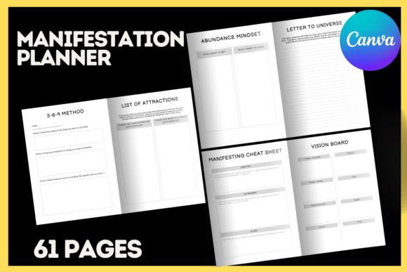 Manifestation Planner Canva Templates: Your Blueprint for Intentional Living