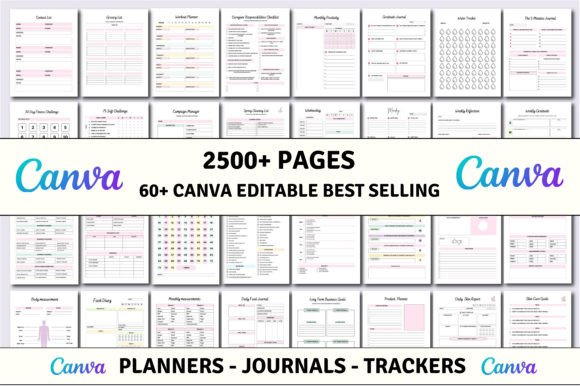 Master Your Workflow: 60+ Editable Canva Planners for Every Goal