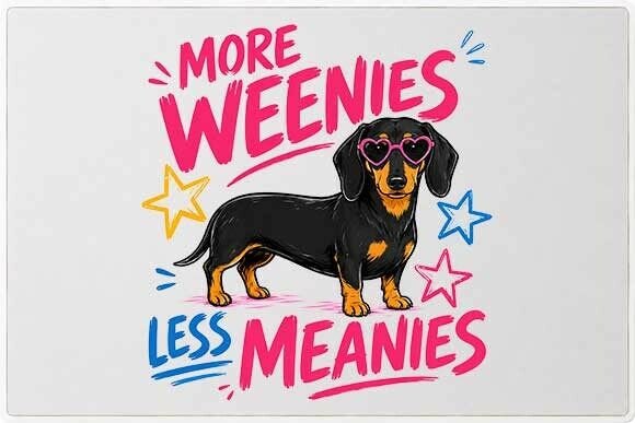 More Weenies Less Meanies: A Graphic for Joyful Dog Mom Projects