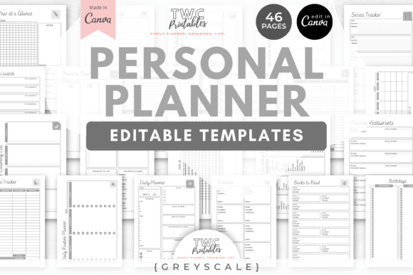 Organize Your Chaos: The GREYS Planner Canva Templates
