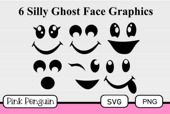 Spooky & Simple: The Halloween Ghost Faces Graphic Pack SVG