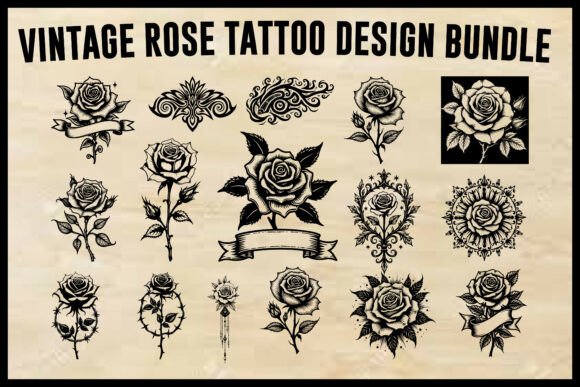 Timeless Ink: Exploring the Vintage Rose Tattoo Bundle