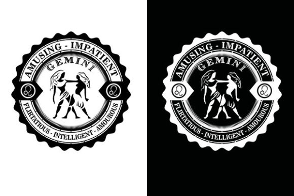 Unleash Your Inner Twin: The Gemini Astrology Sign Design Graphic