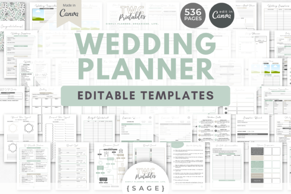 Wedding Planner Canva Templates | SAGE: Your Complete Wedding Binder